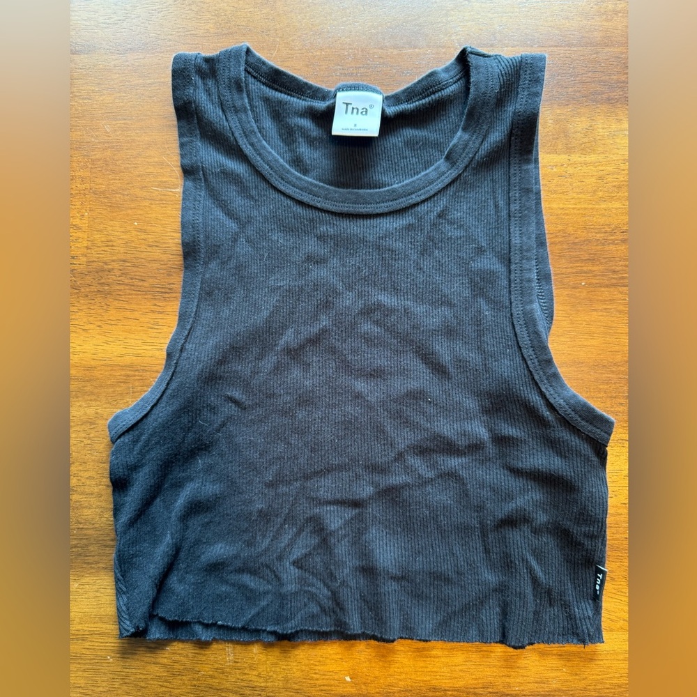 TNA Classic Black Ribbed Tank